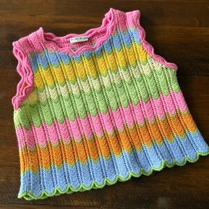 90s / early 2000s crocheted top